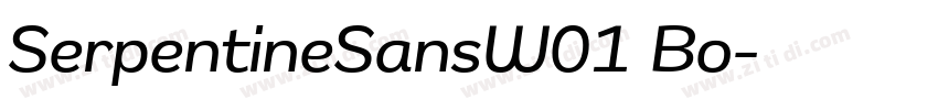 SerpentineSansW01 Bo字体转换